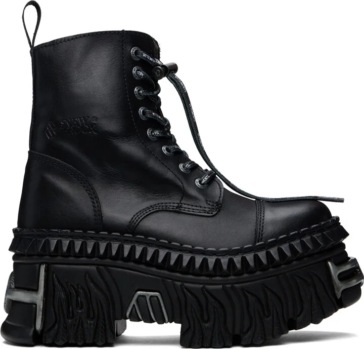 VETEMENTS Black New Rock Edition Combat Boots