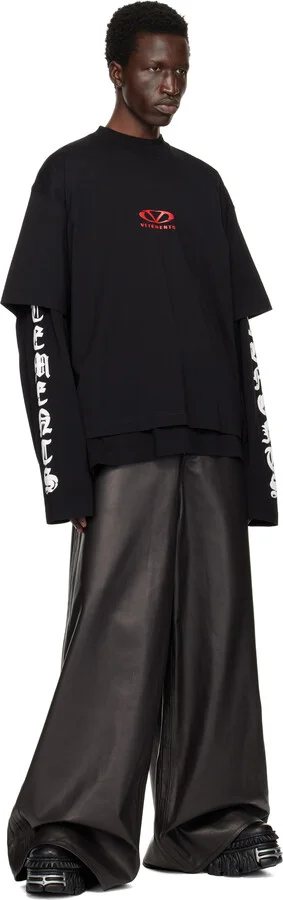 VETEMENTS Black New Rock Edition Fire Platform Sneakers - Image 5