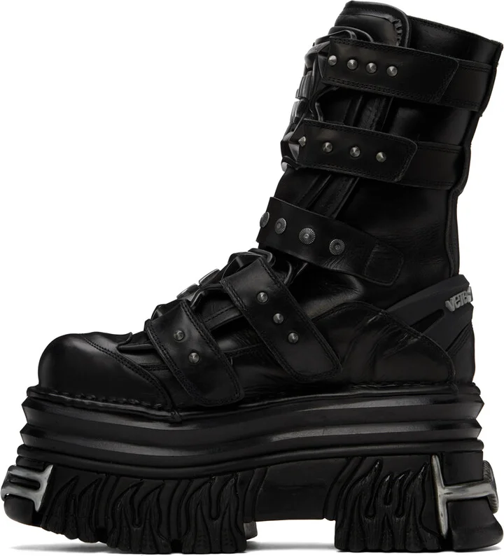 VETEMENTS Black New Rock Edition Gamer Boots - Image 3