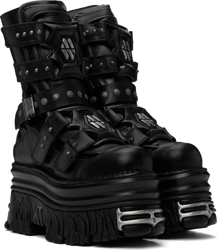 VETEMENTS Black New Rock Edition Gamer Boots - Image 4