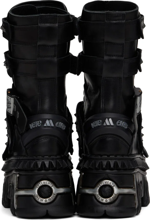 VETEMENTS Black New Rock Edition Gamer Boots - Image 2