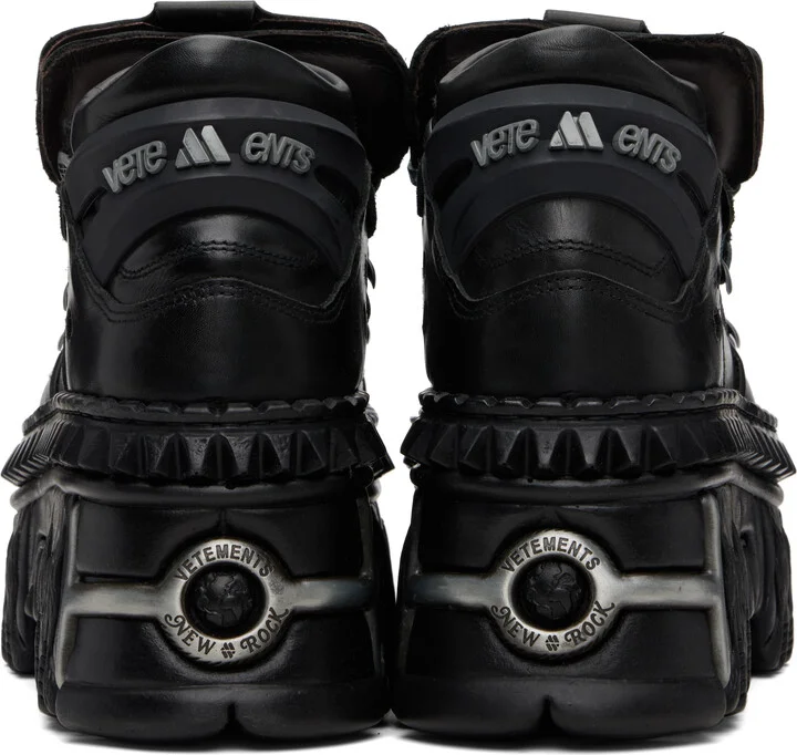 VETEMENTS Black New Rock Edition Platform Sneakers - Image 2