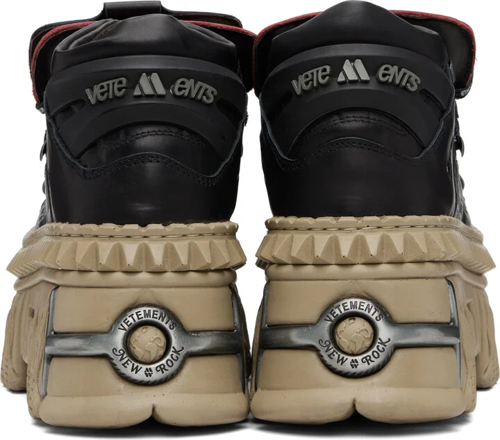 VETEMENTS Black New Rock Edition Platform Sneakers - Image 2