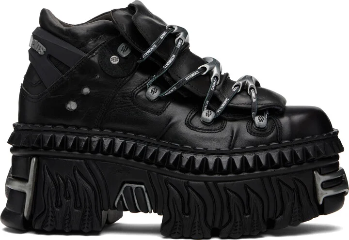 VETEMENTS Black New Rock Edition Platform Sneakers
