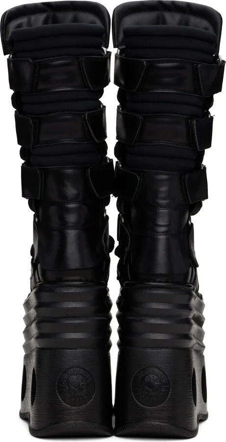 VETEMENTS Black New Rock Edition Platform Tower Boots - Image 2