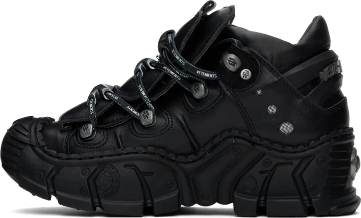 VETEMENTS Black New Rock Edition Race Sneakers - Image 3
