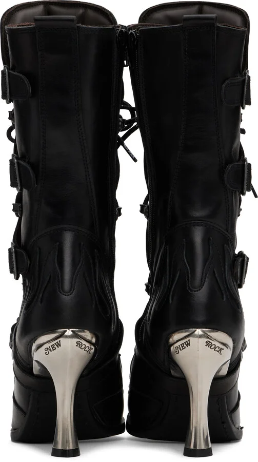 VETEMENTS Black New Rock Edition Rockstar Boots - Image 2