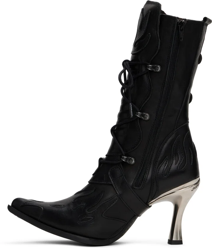 VETEMENTS Black New Rock Edition Rockstar Boots - Image 3