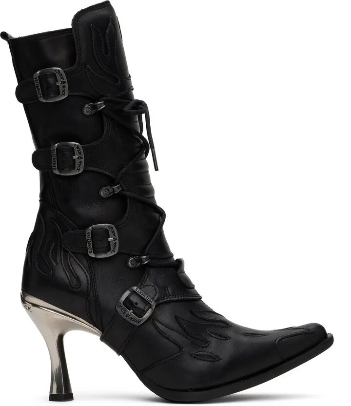 VETEMENTS Black New Rock Edition Rockstar Boots