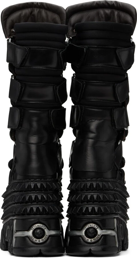 VETEMENTS Black New Rock Edition Tower Boots - Image 2
