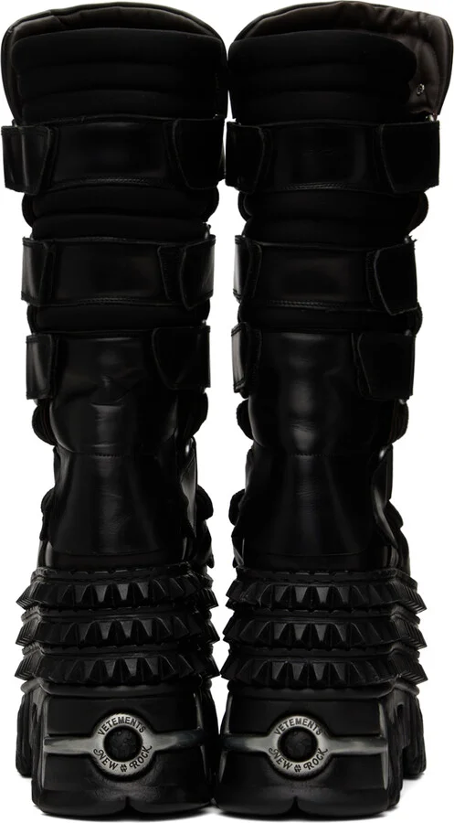 VETEMENTS Black New Rock Edition Tower Boots - Image 2