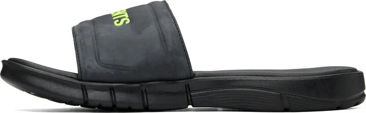 VETEMENTS Black Reebok Edition Logo Pool Slides - Image 3