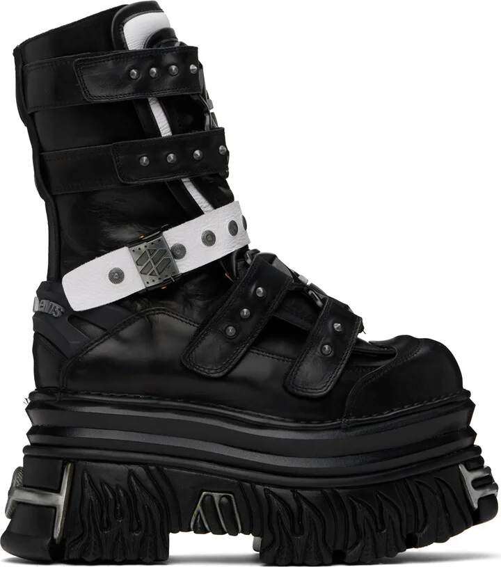 VETEMENTS Black & White New Rock Edition Gamer Boots