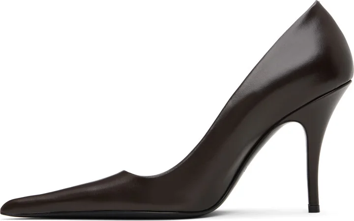 VETEMENTS Brown Sharp Pump Heels - Image 3
