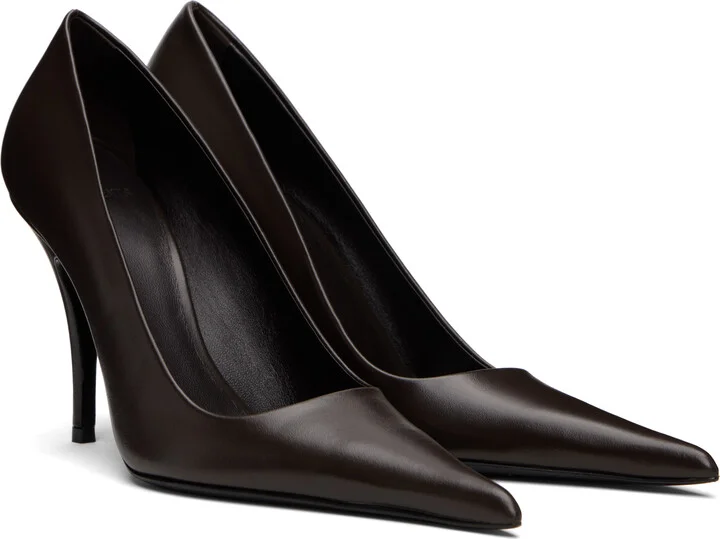 VETEMENTS Brown Sharp Pump Heels - Image 4
