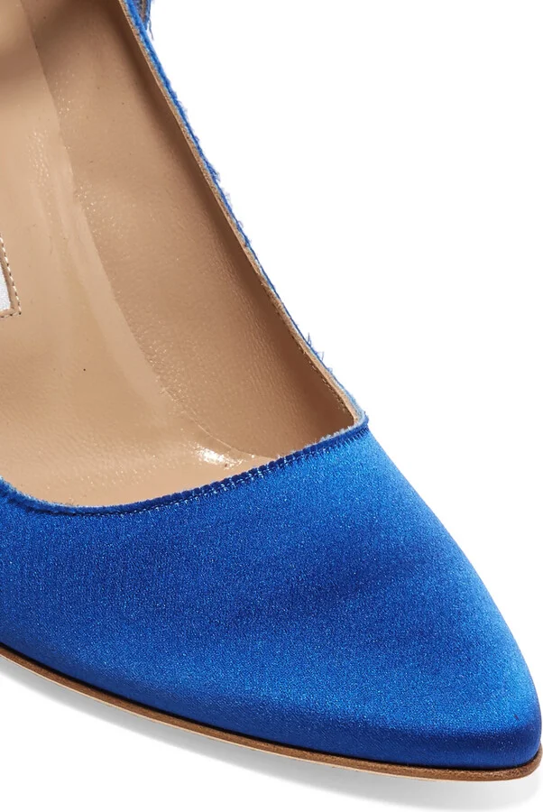 VETEMENTS - + Manolo Blahnik Satin Pumps - Blue - Image 5