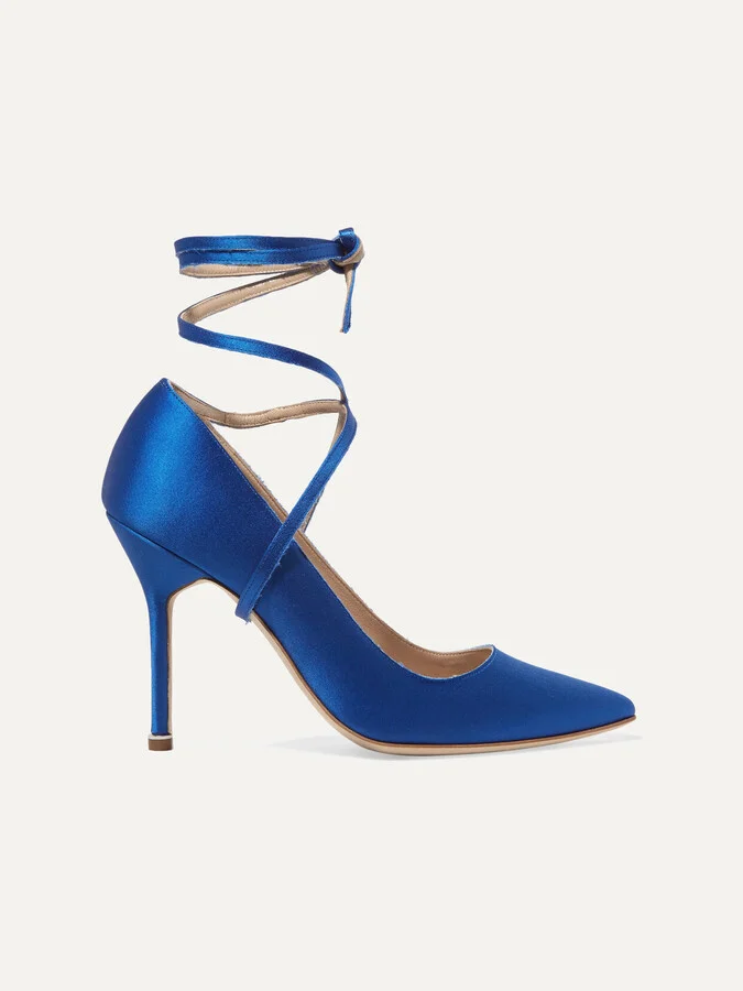 VETEMENTS - + Manolo Blahnik Satin Pumps - Blue