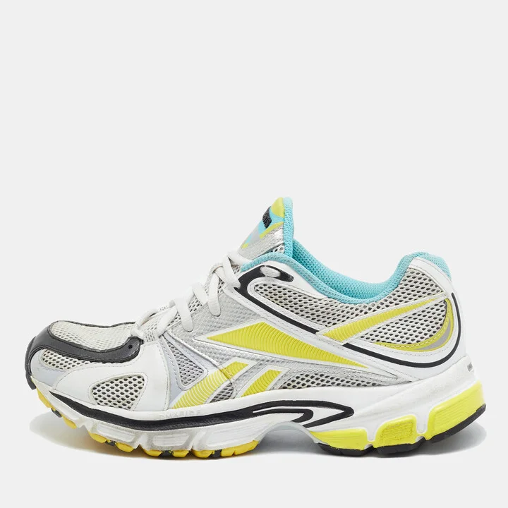 Vetements Multicolor Fabric and Leather Spike Runner Lace Up Sneakers Size 36