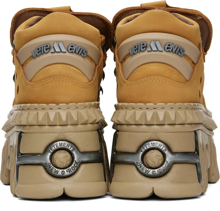 VETEMENTS Tan New Rock Edition Platform Sneakers - Image 2