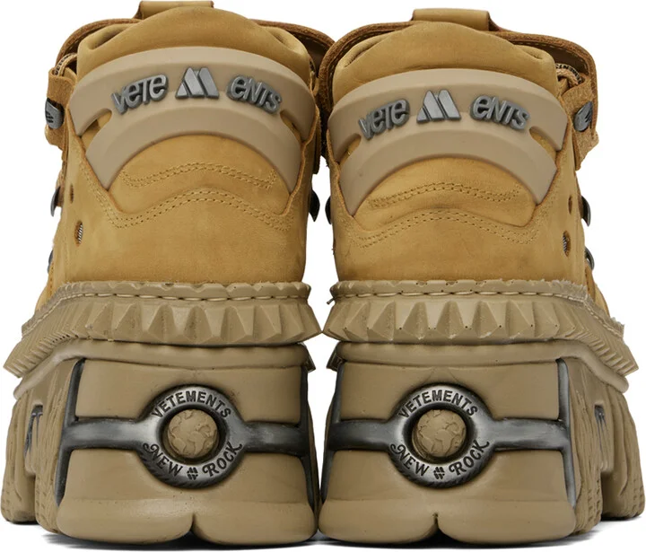 VETEMENTS Tan New Rock Edition Platform Sneakers - Image 2