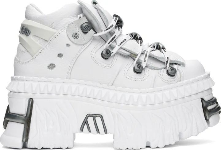 VETEMENTS White New Rock Edition Platform Sneakers