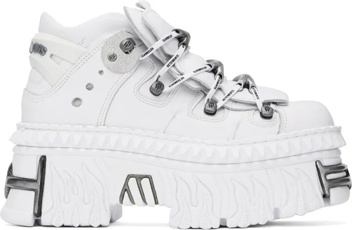 VETEMENTS White New Rock Edition Platform Sneakers
