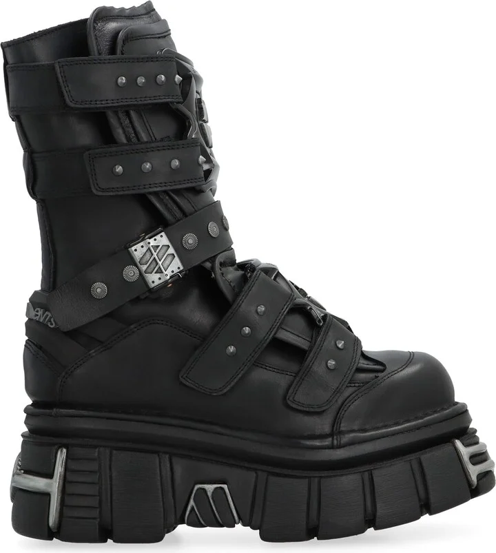 Vetements X New Rock - Leather Gamer Boots - Image 2