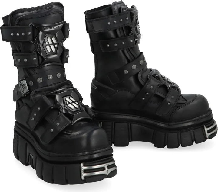 Vetements X New Rock - Leather Gamer Boots - Image 3