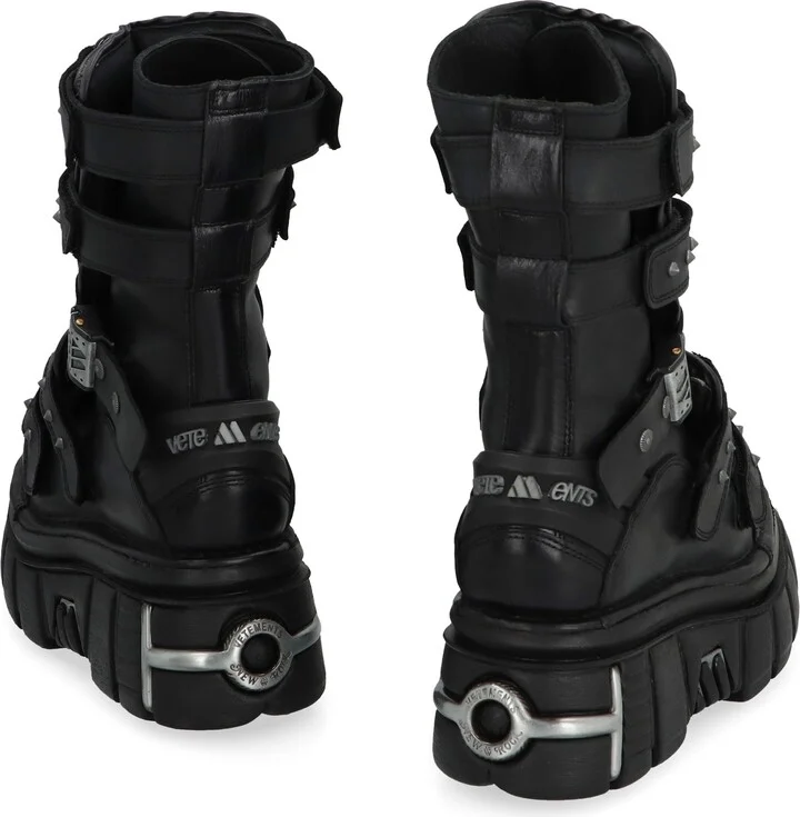 Vetements X New Rock - Leather Gamer Boots - Image 4