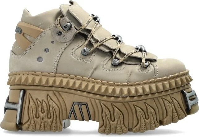 Vetements X New Rock Logo Plaque Slip-On Boots