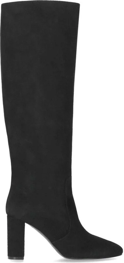 Via Roma 15 Black Suède Heeled High Boot