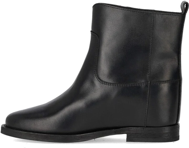 Via Roma 15 Santa Monica Black Ankle Boot With Buttons - Image 3