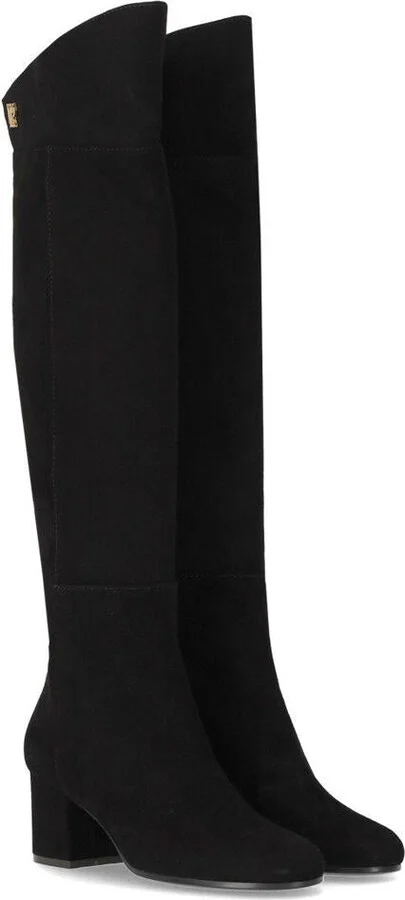 Via Roma 15 Vr Black Suede Heeled High Boot - Image 2