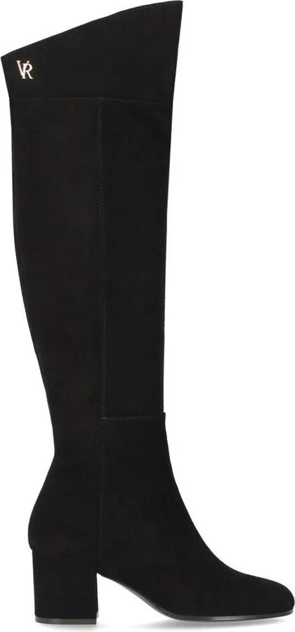 Via Roma 15 Vr Black Suede Heeled High Boot