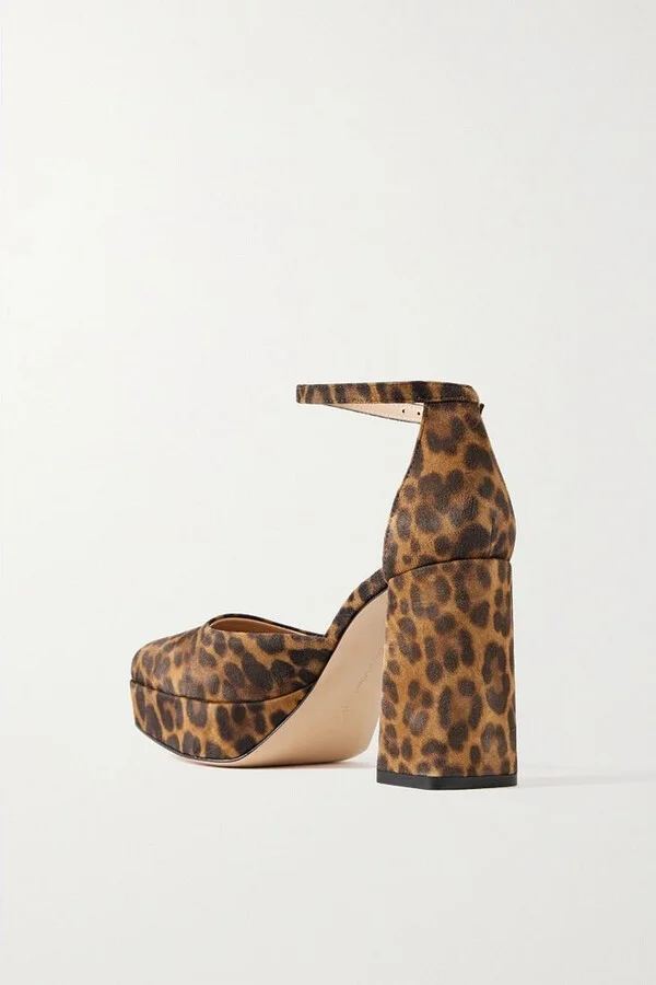 Vian 100 leopard-print suede platform Mary Jane pumps - Image 3