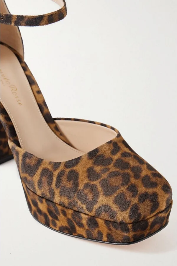 Vian 100 leopard-print suede platform Mary Jane pumps - Image 4