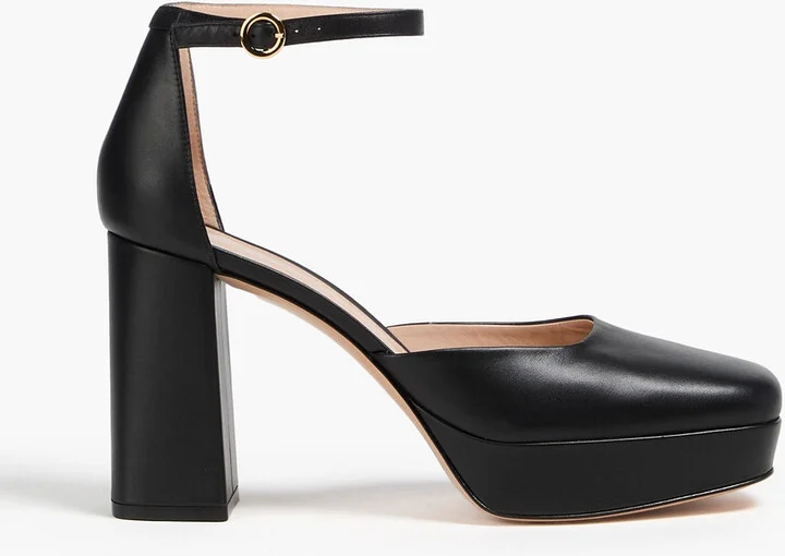 Vian leather platform pumps
