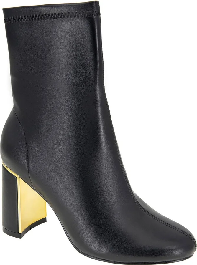 Vianna Womens Faux Leather Round Toe Booties