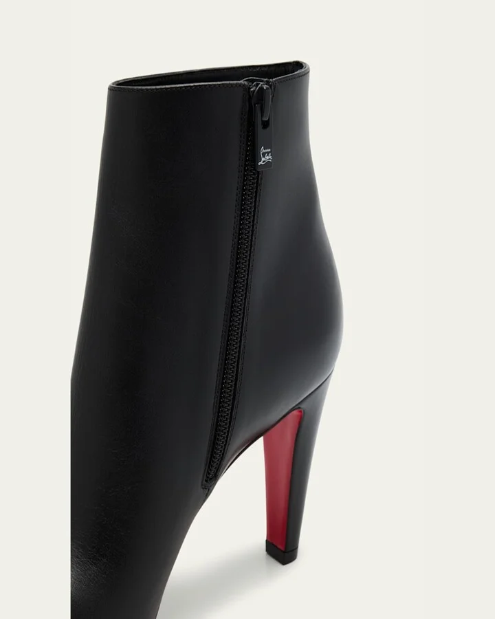 Vibella Leather Red Sole Booties - Image 4