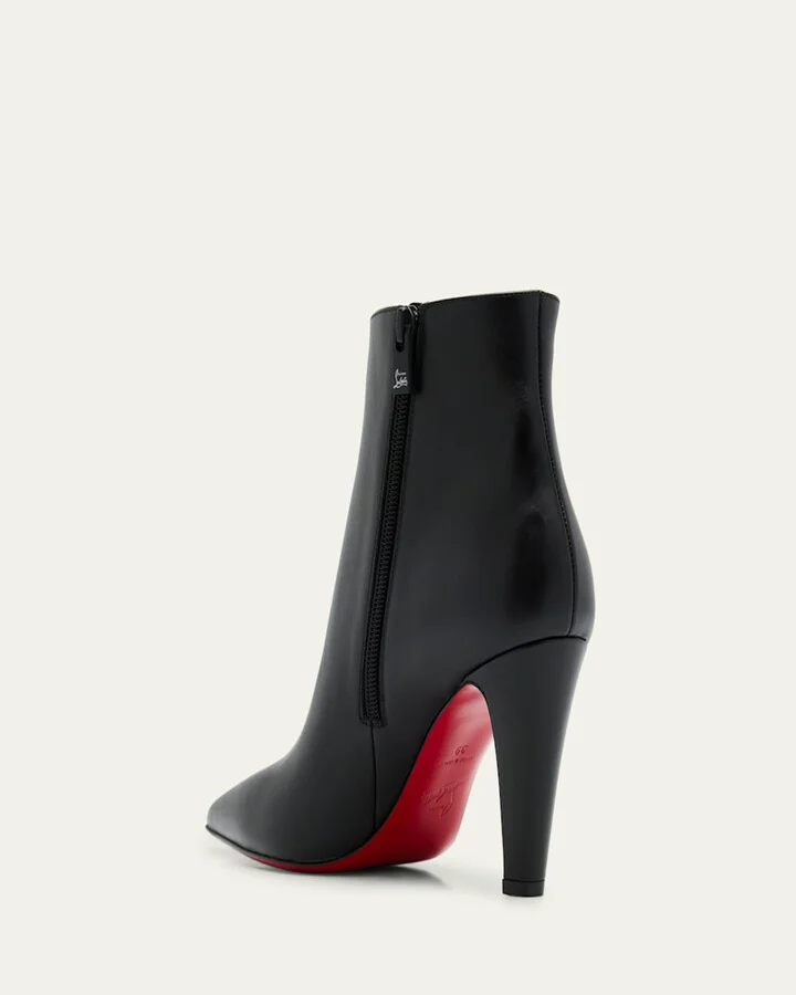 Vibella Leather Red Sole Booties - Image 9