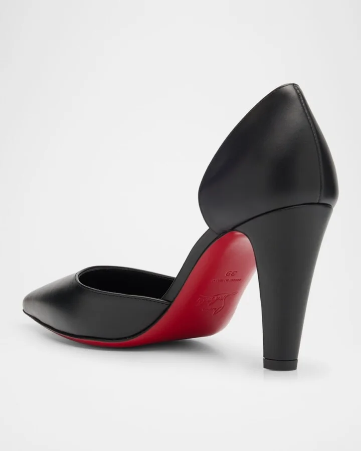 Vibella Matte Half-d'Orsay Red Sole Pumps - Image 2