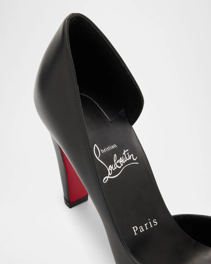 Vibella Matte Half-d'Orsay Red Sole Pumps - Image 4