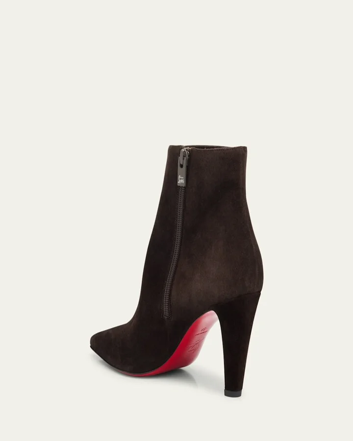 Vibella Suede Red Sole Booties - Image 9