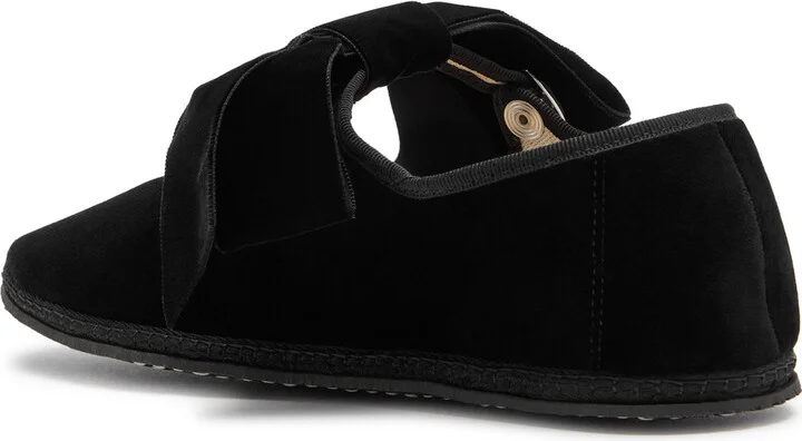 Vibi Venezia Bow Velvet Mary Jane Flats - Image 2