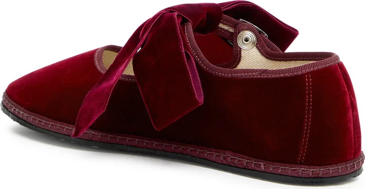 Vibi Venezia Bow Velvet Mary Jane Flats - Image 2