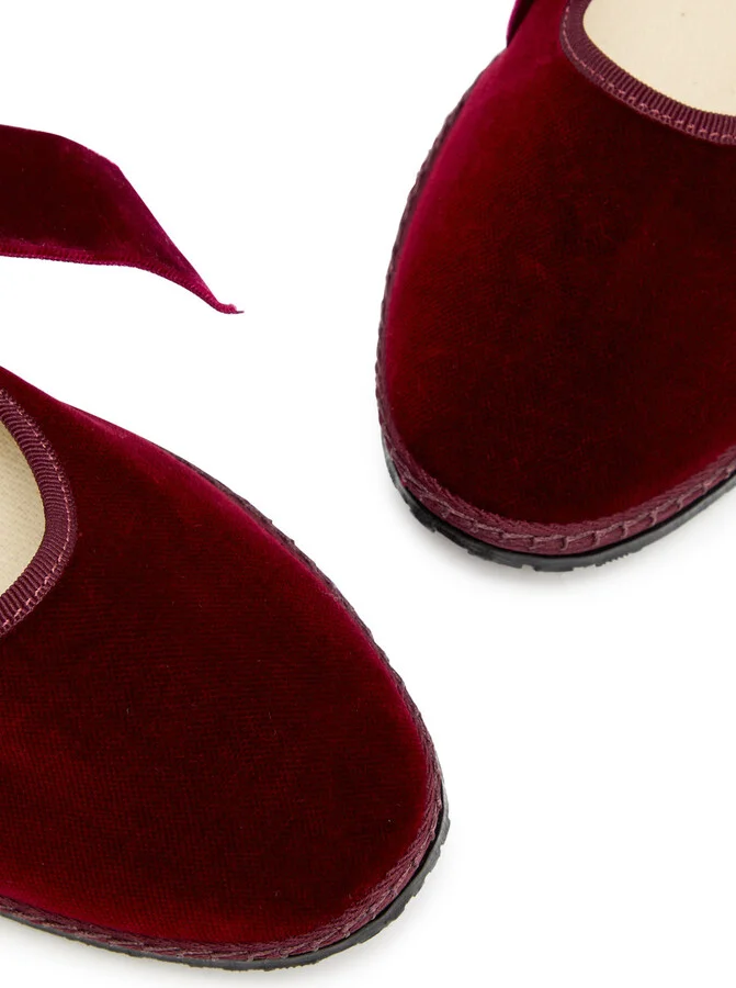 Vibi Venezia Bow Velvet Mary Jane Flats - Image 3