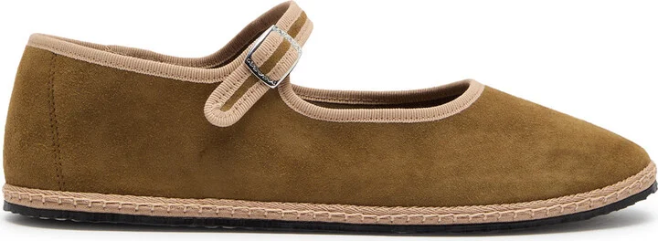 Vibi Venezia Suede Mary Jane Flats