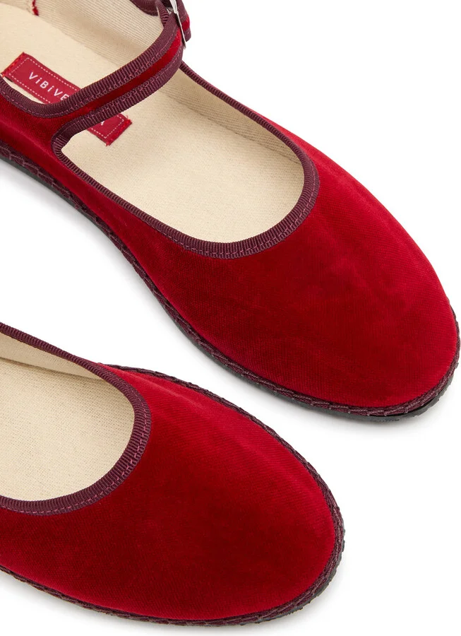 Vibi Venezia Velvet Mary Jane Flats - Image 3