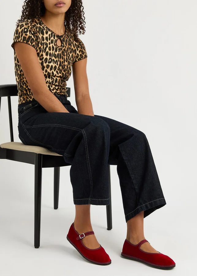 Vibi Venezia Velvet Mary Jane Flats - Image 5