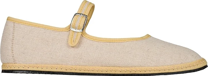 ViBi Venezia Women's Classic Linen Mary Jane Flats